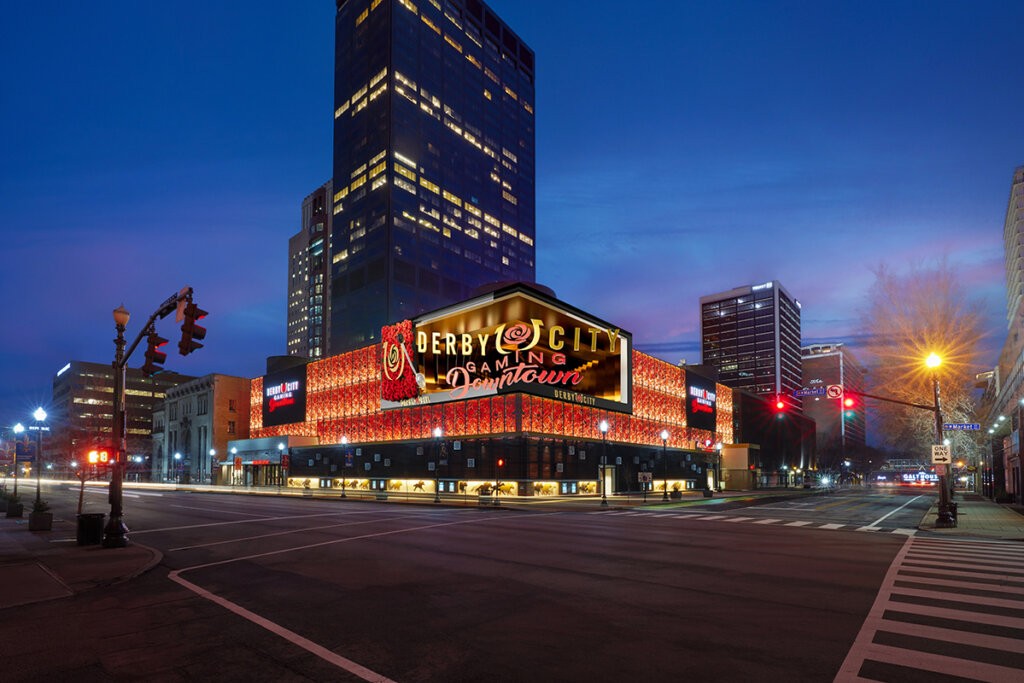 Exterior view of Derby City Gaming Downtown