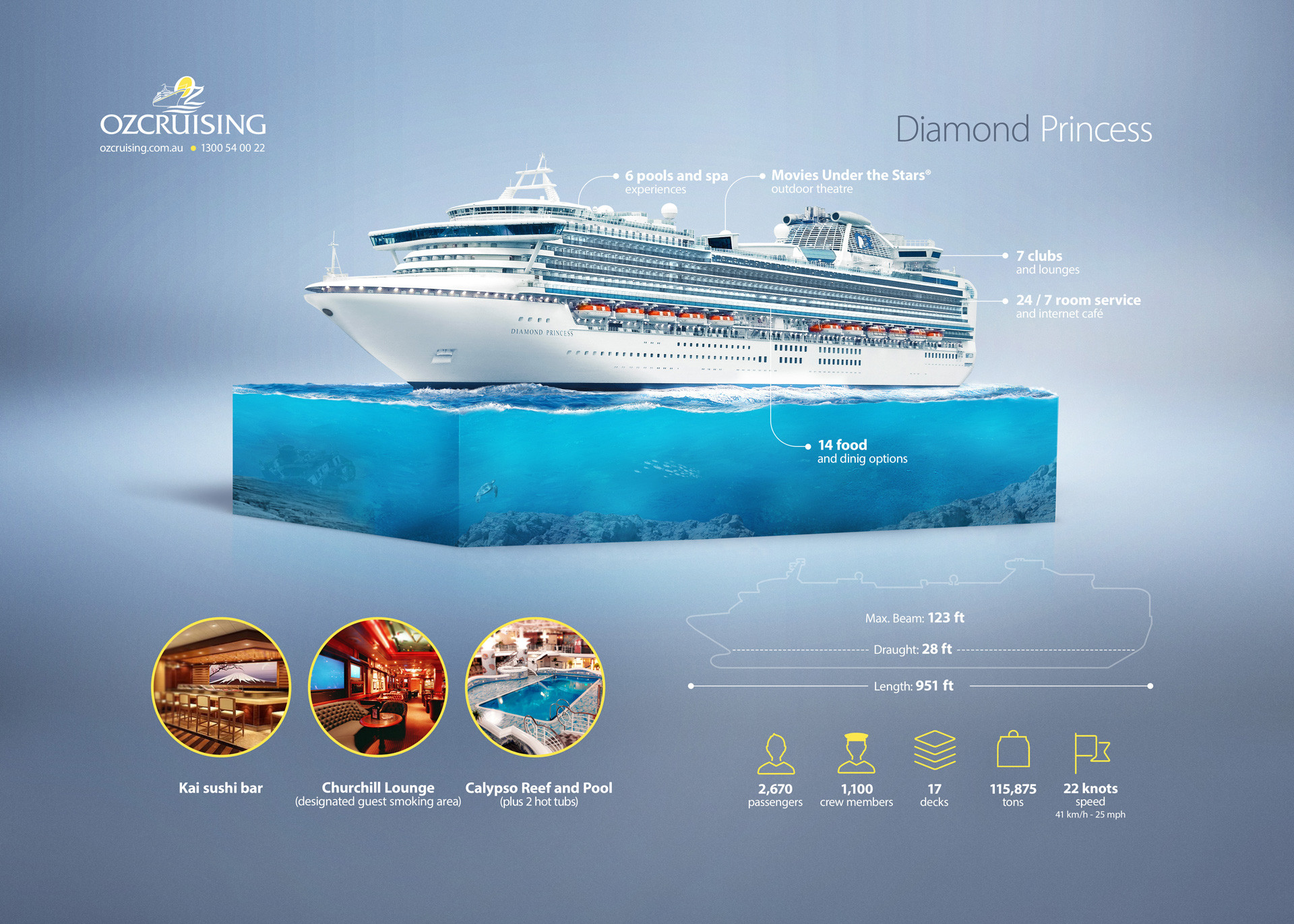 diamond princess infographic by ozcruising