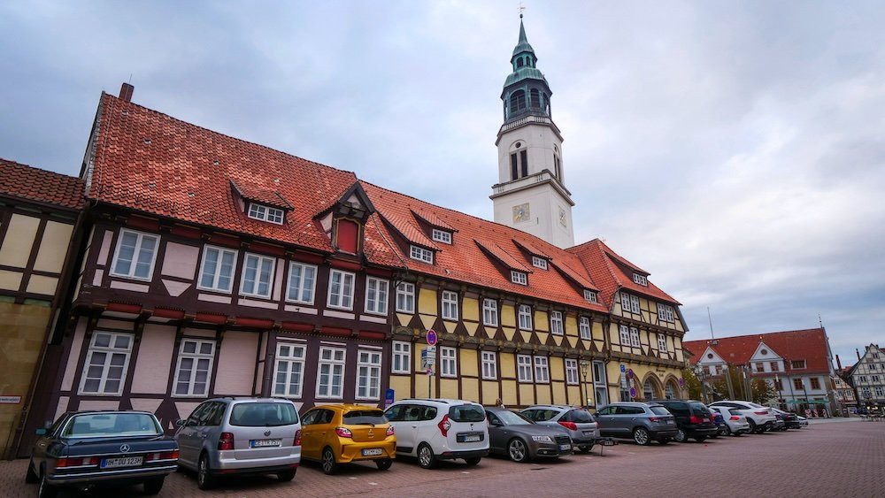 Distinct colorful architecture in Celle, Germany 
