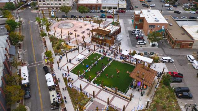 David Street Station Downtown Casper during a community event