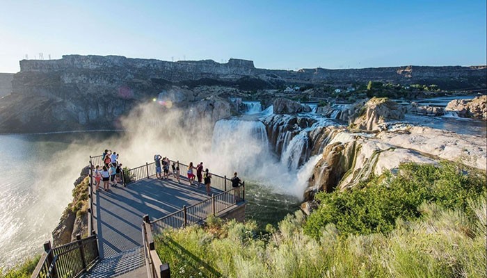 Shoshone Falls, the Niagara of the West, cascading powerfully during peak flow