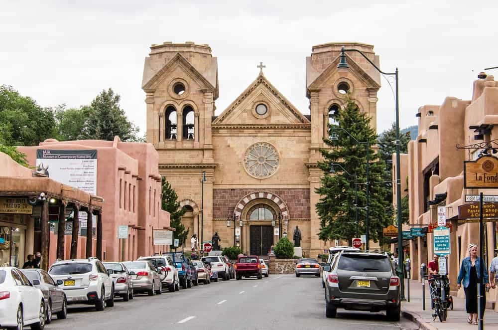 Santa Fe Downtown - People walking near old buildings at daytime