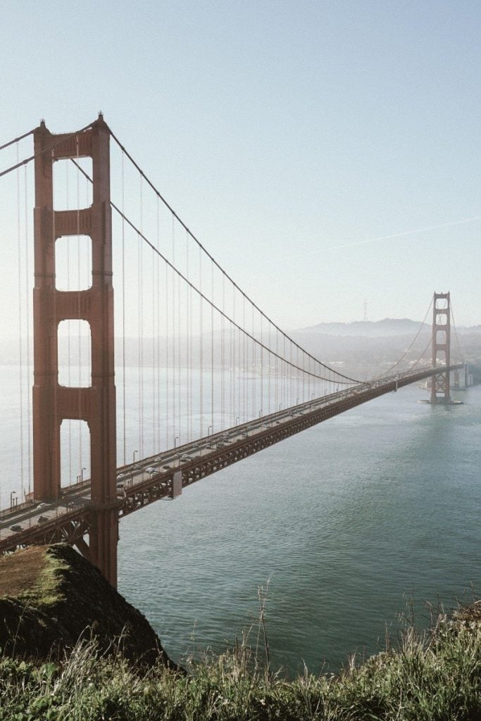 Golden Gate Bridge overlooking San Francisco Bay