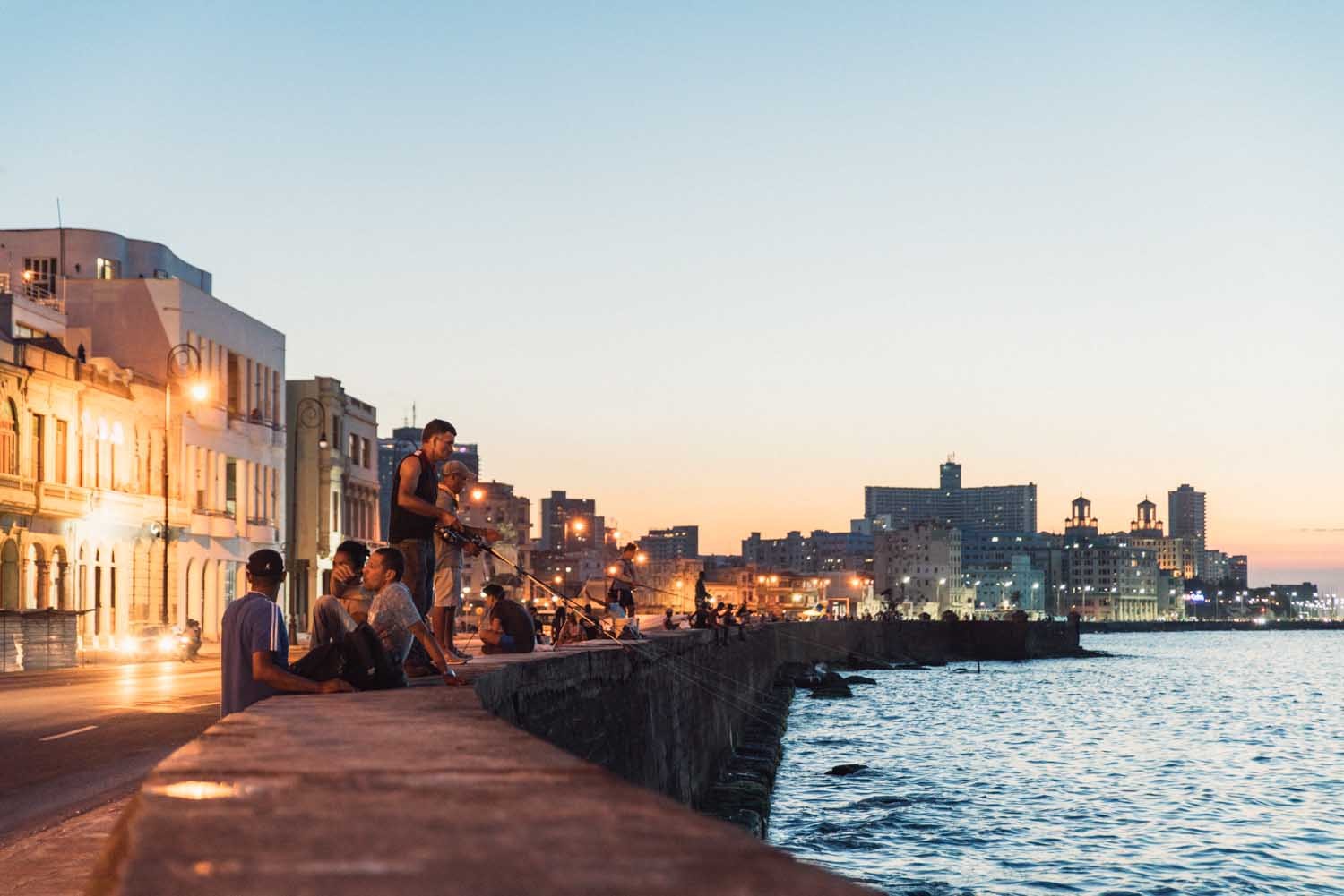 Malecon Sunset in Havana Cuba