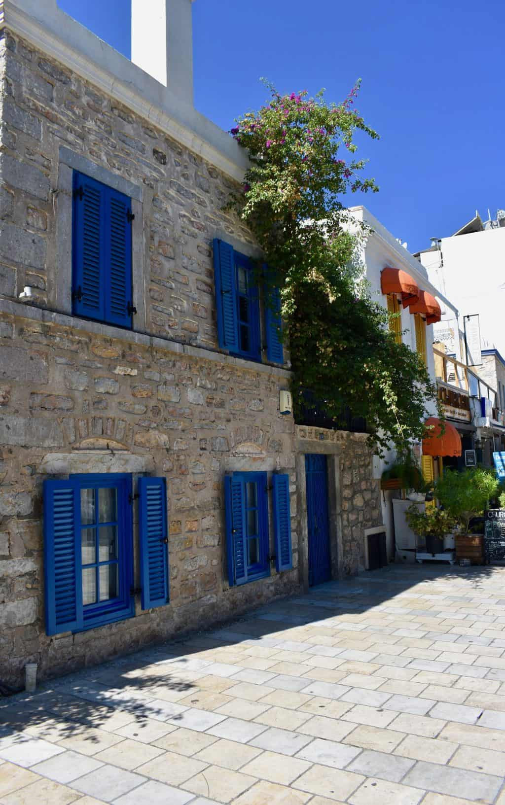Charming street in Bodrum, Turkey