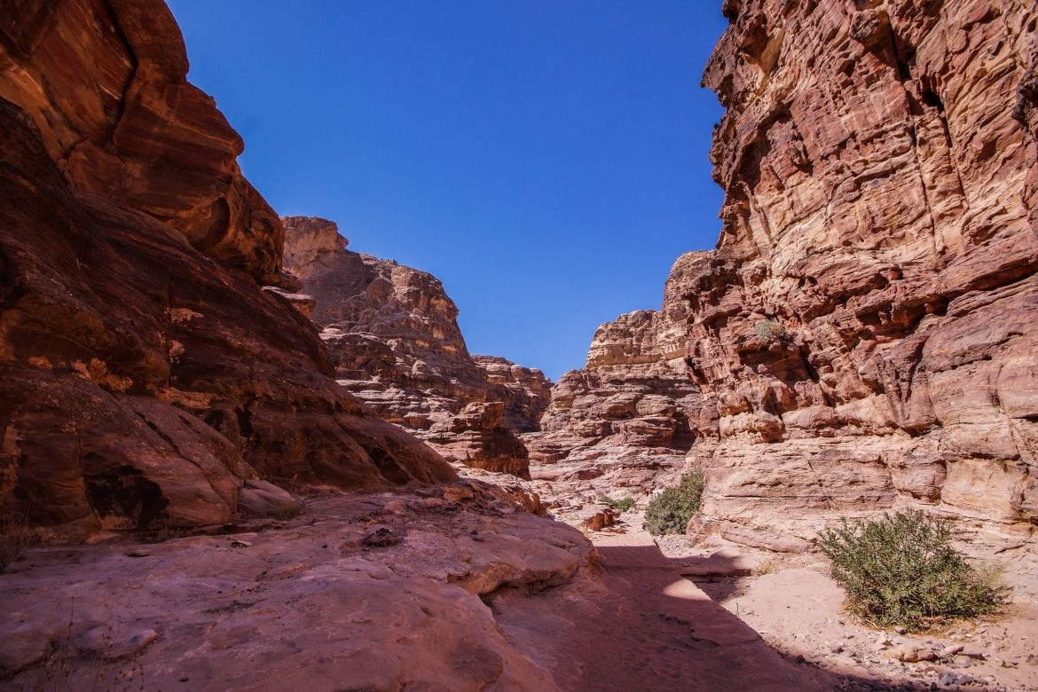 Panoramic view on the top in Petra