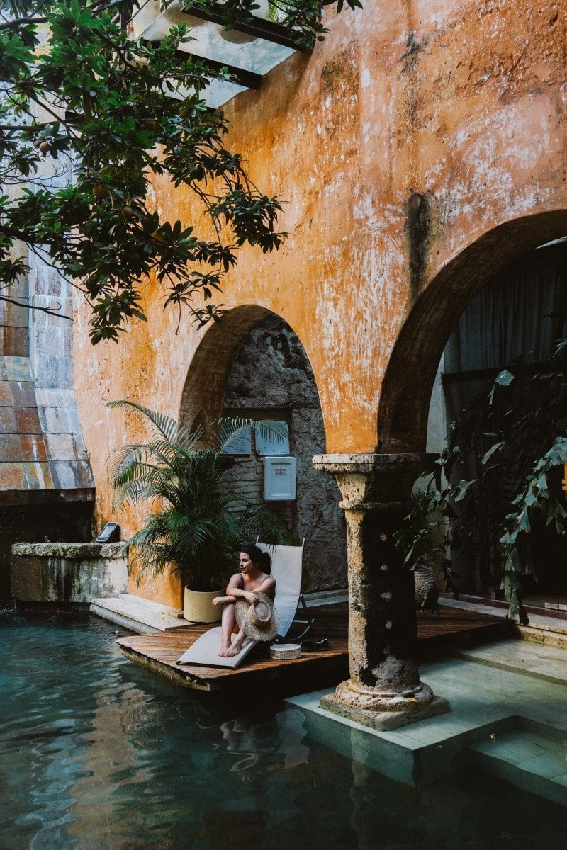 Hotel pool in Cartagena