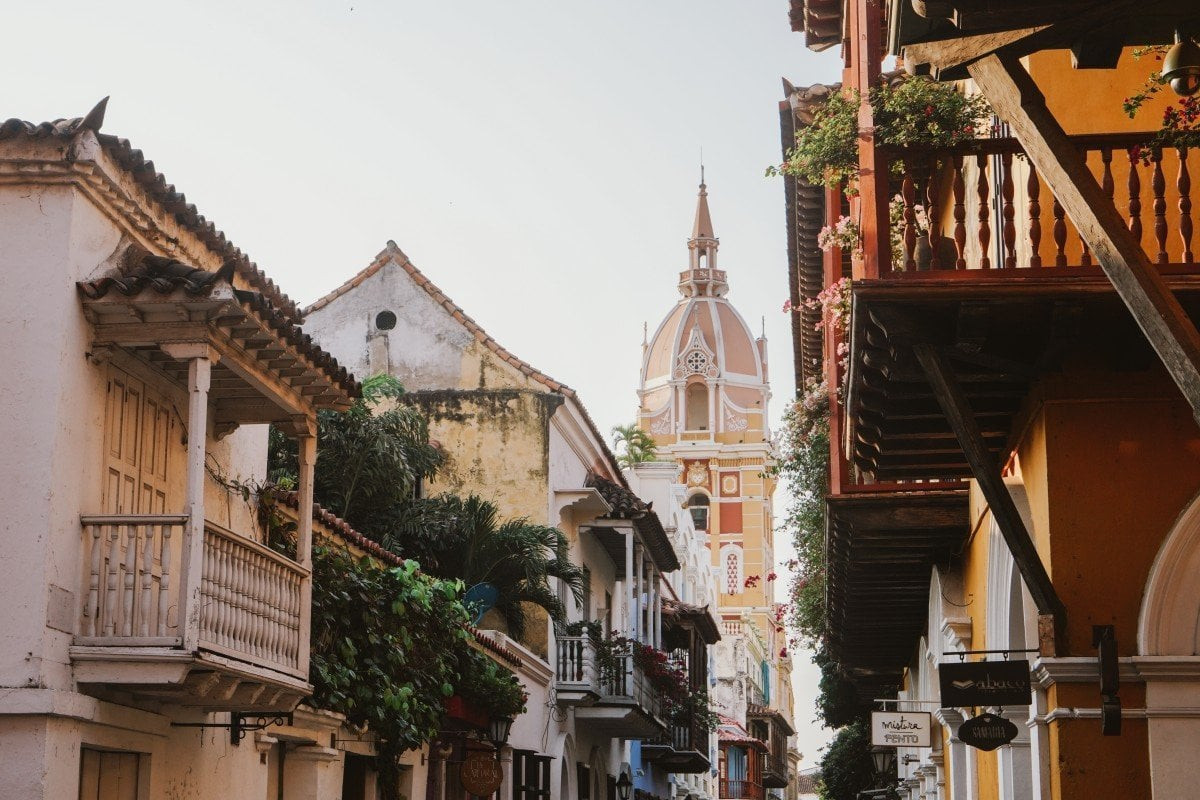 Colorful buildings in Cartagena
