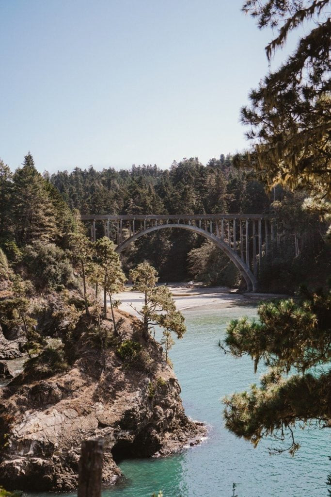 Scenic coastal highway along the Mendocino Coast