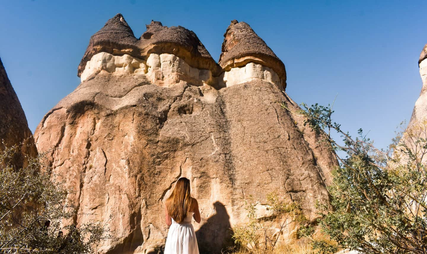 Cappadocia's fairy chimneys under a clear sky