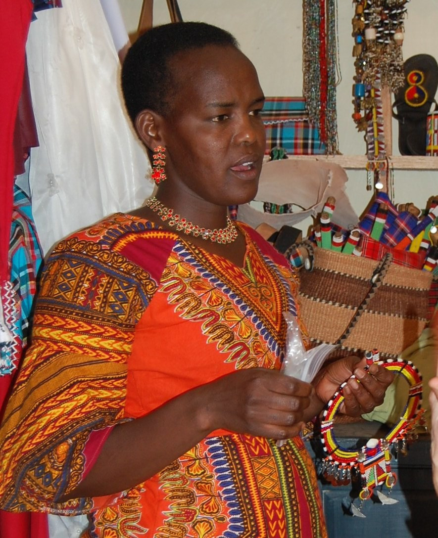 Grace Suyianta Salau in a beaded dress