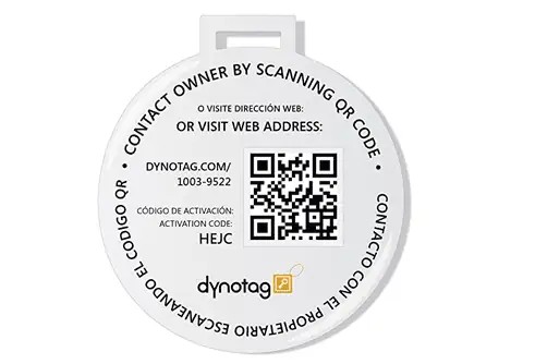 DynotagÂ® Web Enabled Steel Smart Luggage Tag