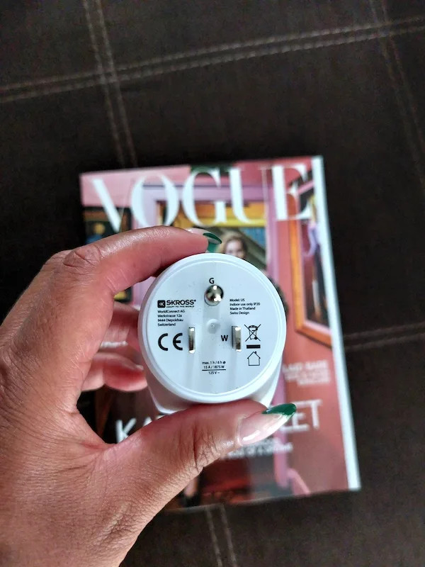 Using a travel adapter with a Dyson hair dryer