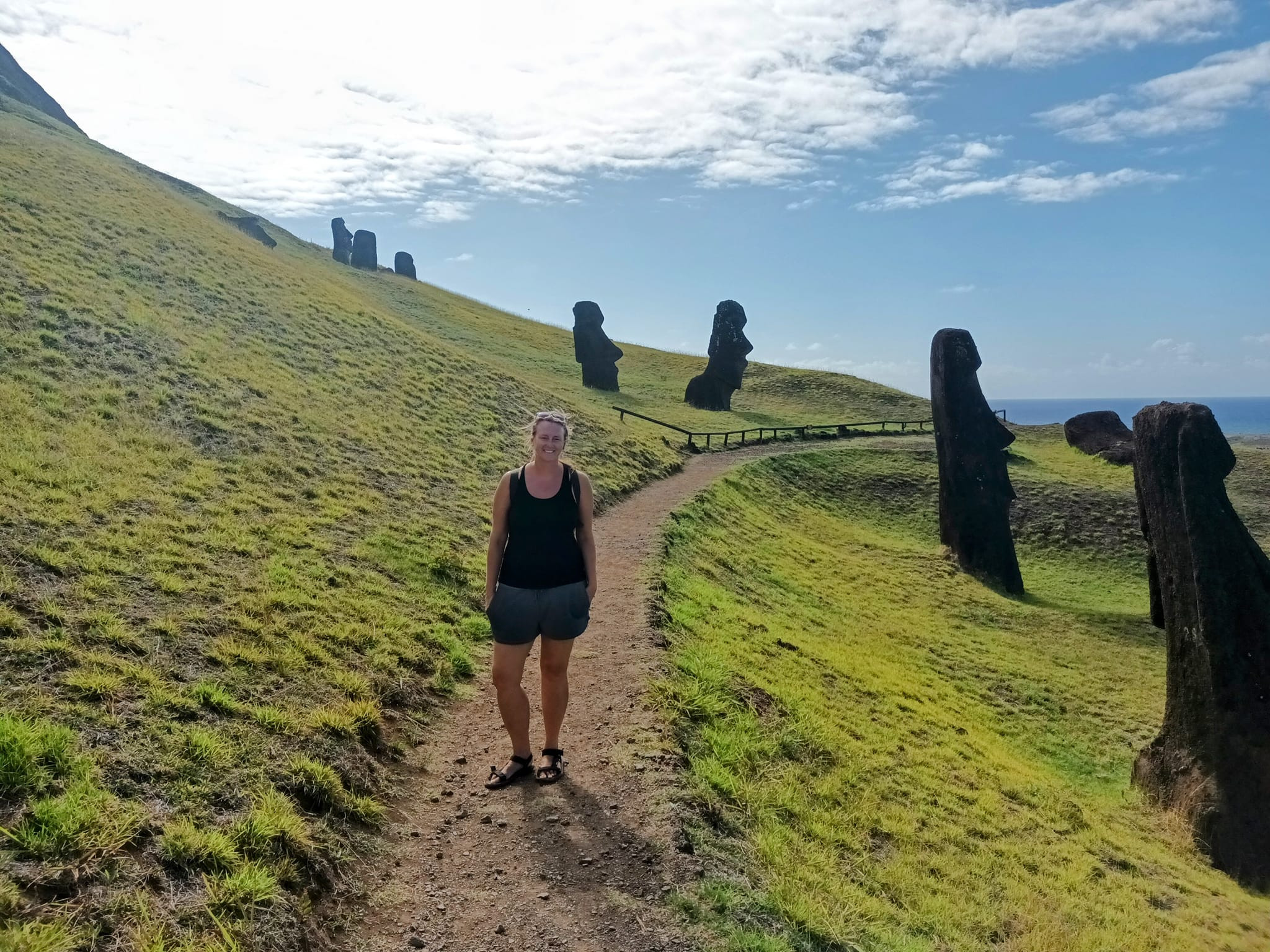 Rano Raraku quarry, where moai were carved, emphasizing the need for conservation