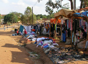 Roadside Salaula trader, Zambia
