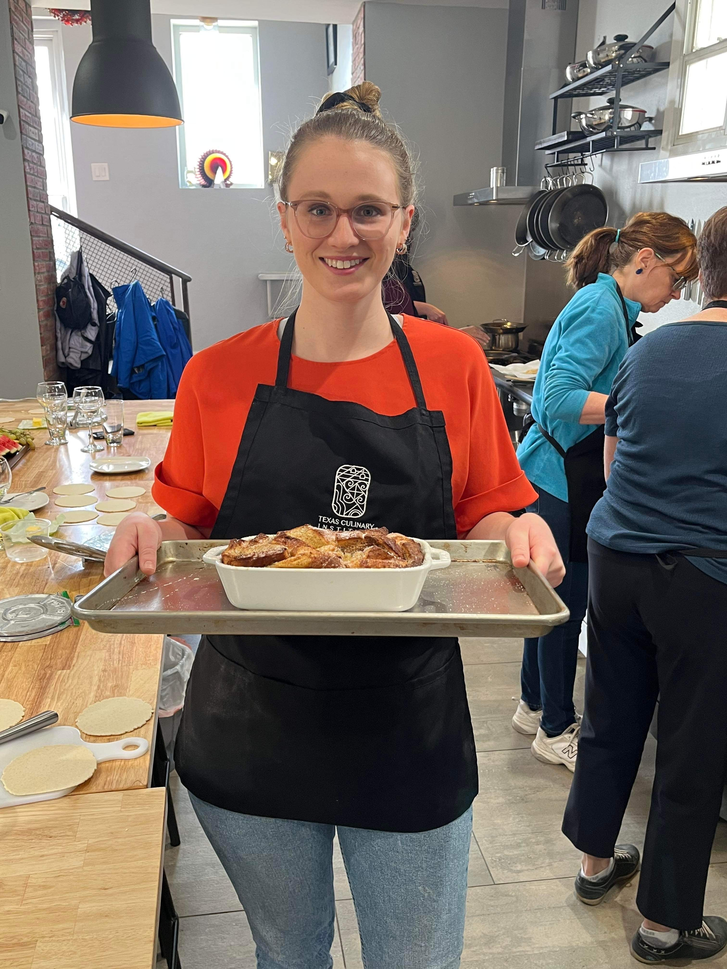 Students at Texas Culinary Institute participating in a cooking class