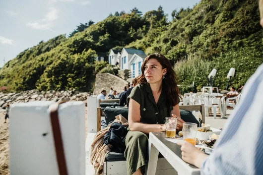 En terrasse au restaurant La Potiniere Barneville-Carteret