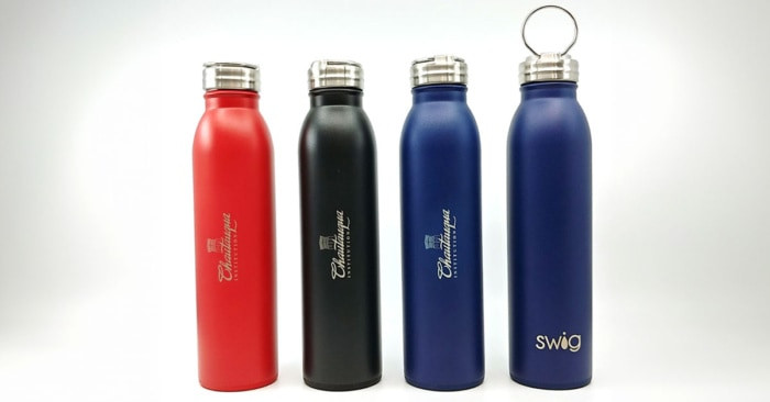 Engraved Chautauqua Swig bottles