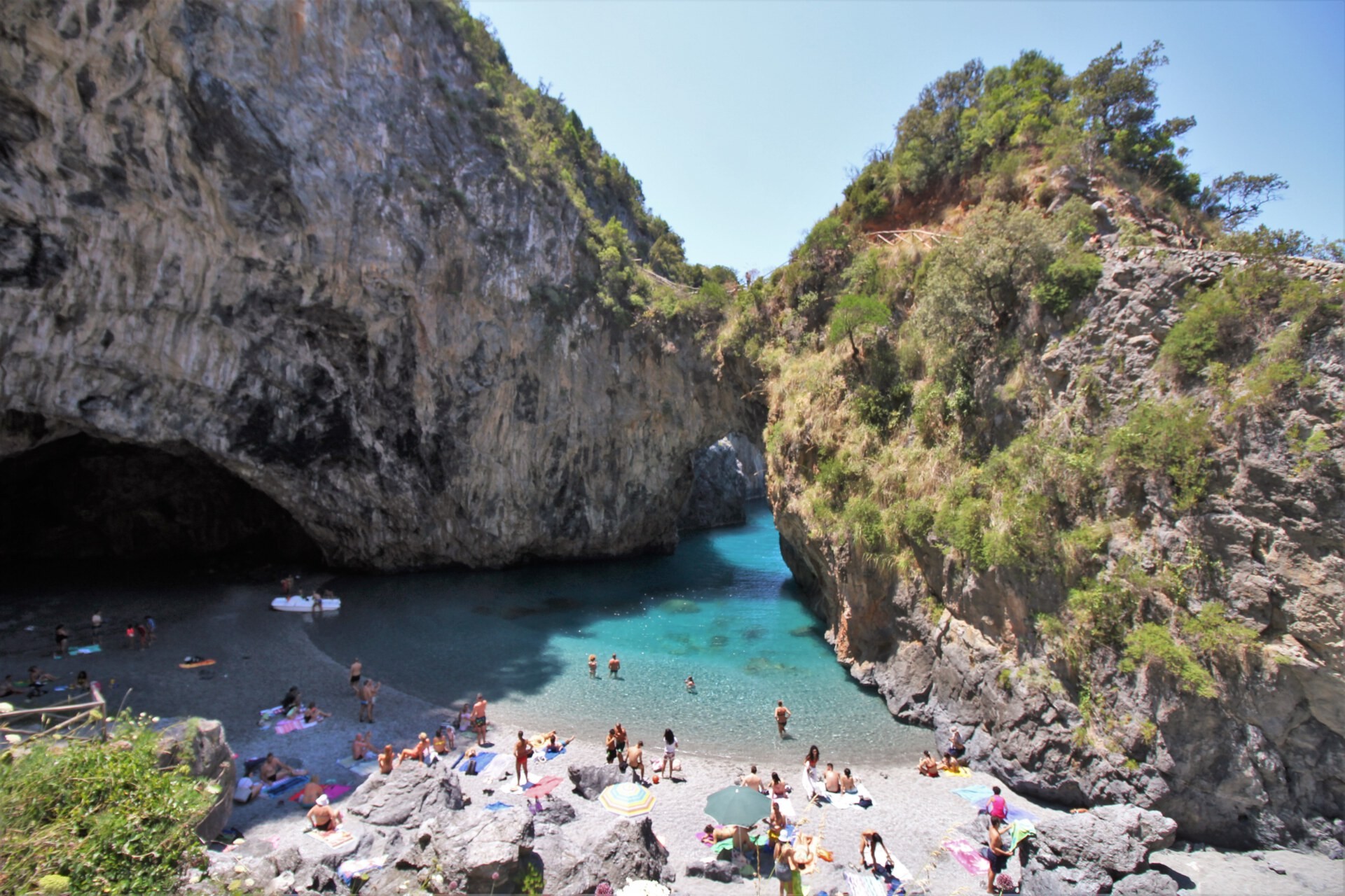 Sunset at Arcomagno Beach in San Nicola Arcella, Calabria