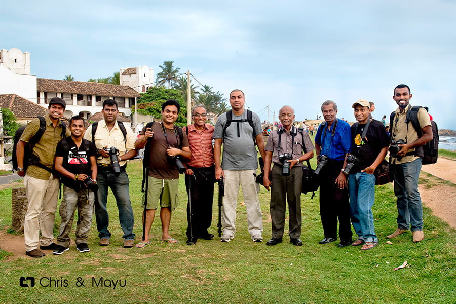 Round Table Camera Club Members at Galle Fort with stunning sunset