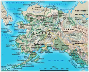 Map of North American side of Beringian Gap and surrounding areas
