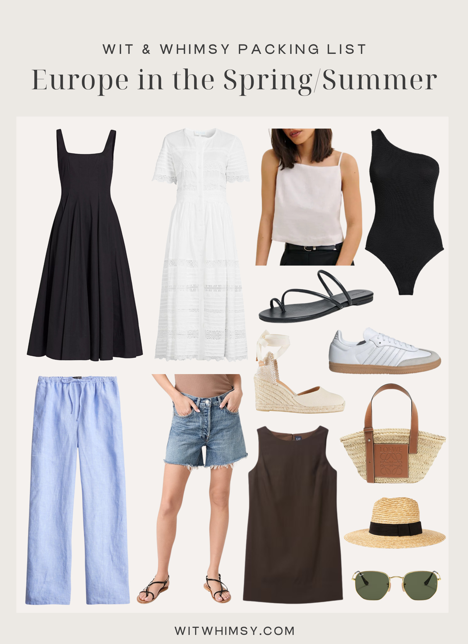 Packing list for Europe in the Spring and Summer