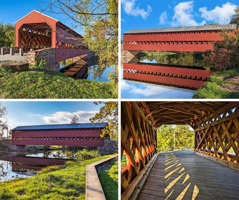 Exploring Sachs Covered Bridge in Adams County, Pennsylvania.
