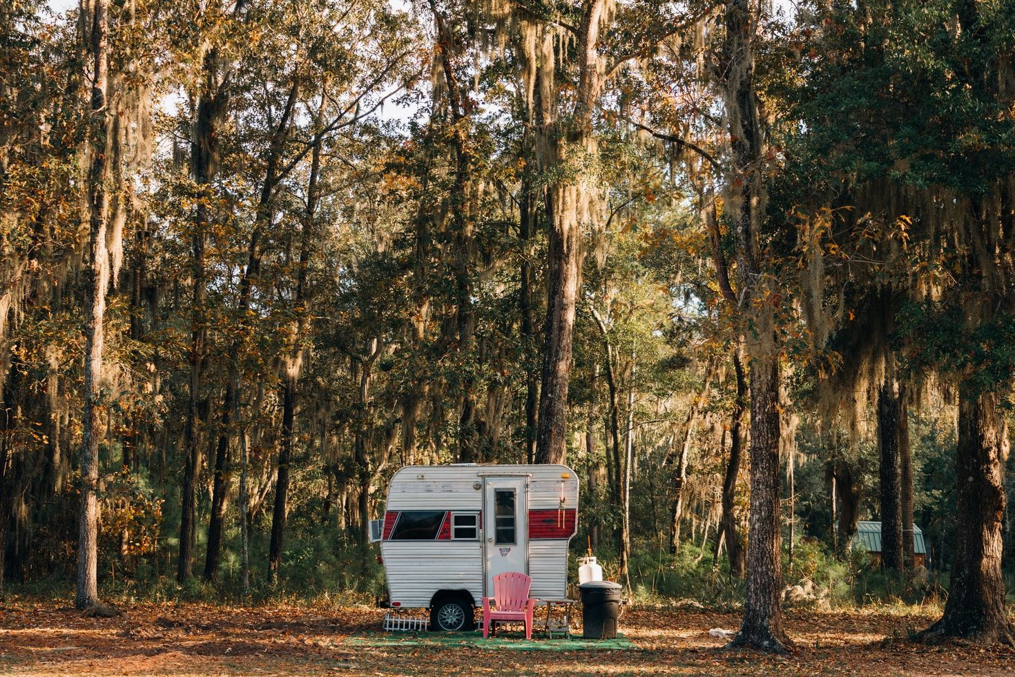 Travel Trailer in Campground