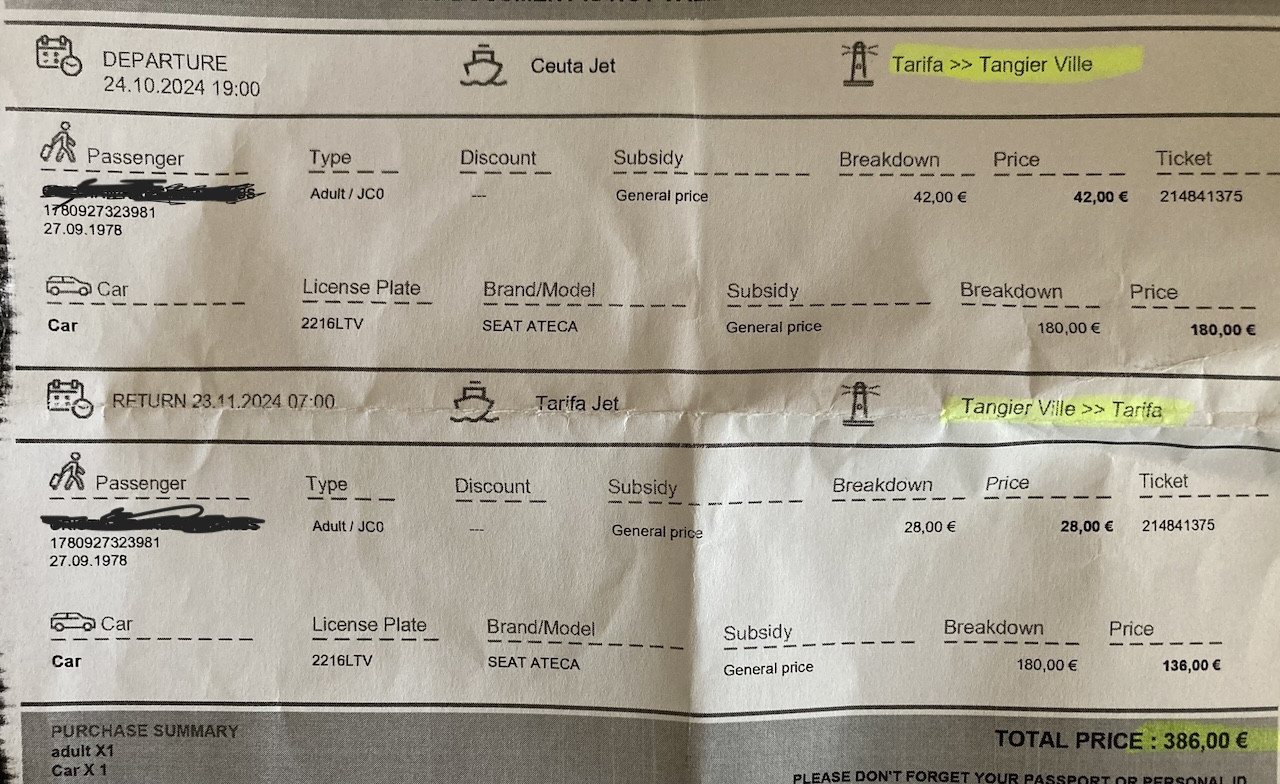 Ferry Ticket