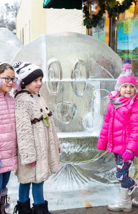 Ice sculptures gleam in Public Square at the annual Festival of Ice