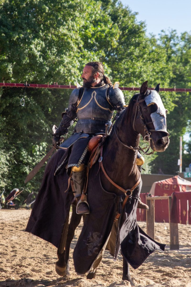 Medieval knight at the Pérouges Medieval Festival