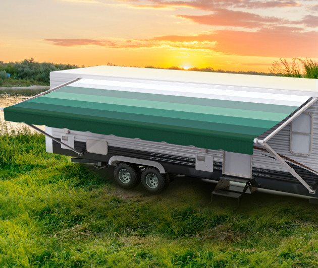 Travel trailer awning fabric replacement
