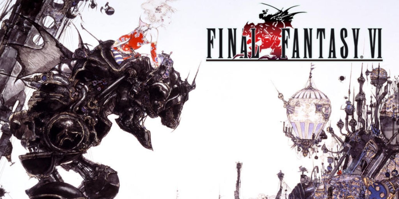 Final Fantasy VI key art featuring Terra riding one of the game
