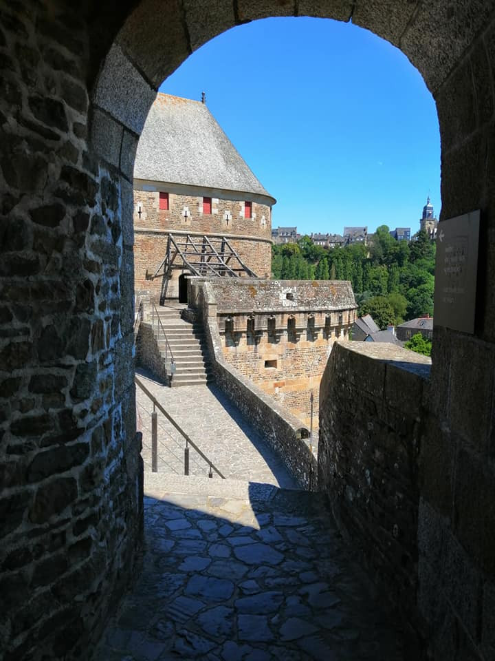 View of Fougères from inside the castle