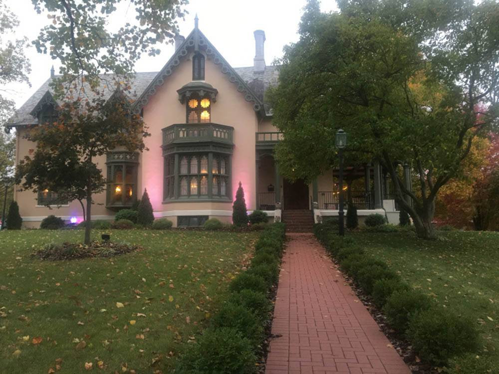 Fowler House Mansion in West Lafayette Indiana showcases Gothic revival architecture.