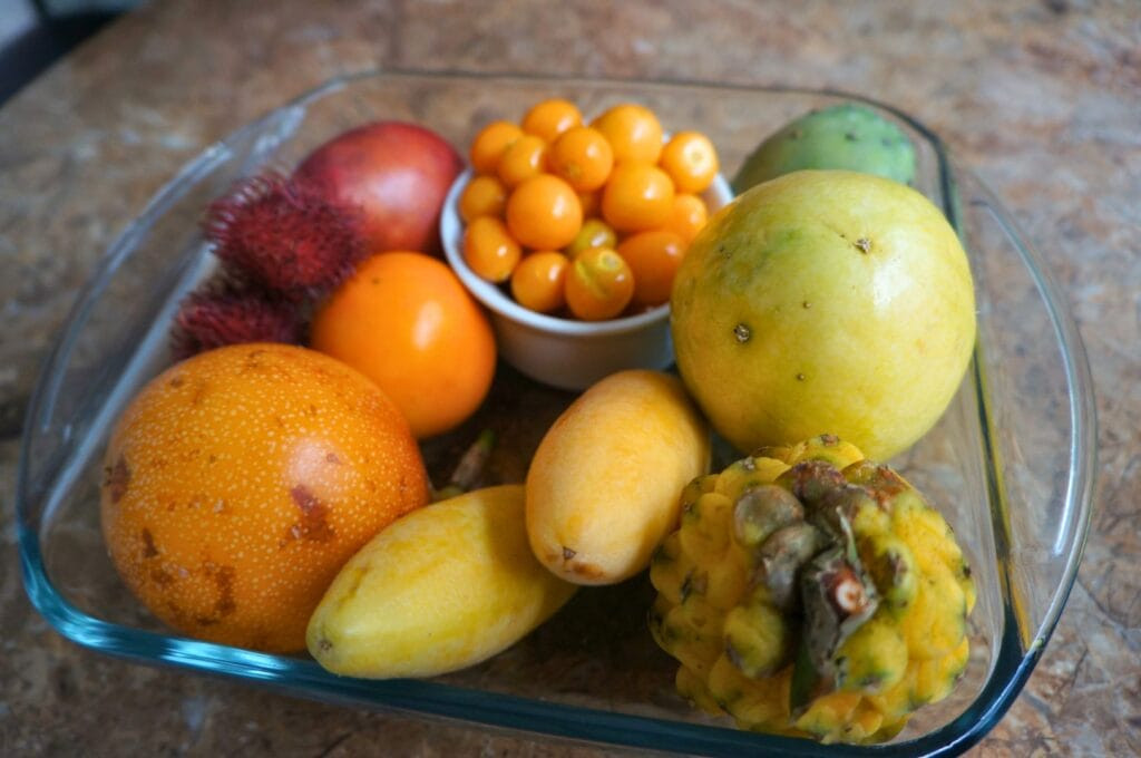 Fruits in Ecuador, showcasing the delicious and unique varieties available in Quito's markets for Quito tourism
