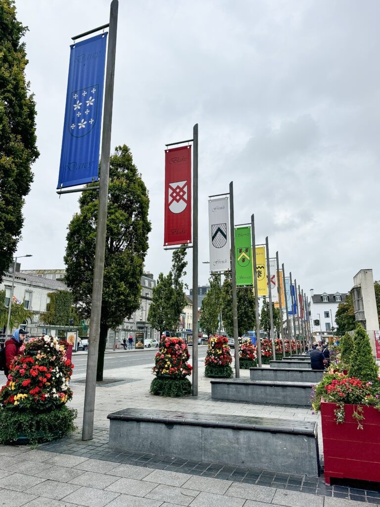 Galway Ireland Eyre Square Flags