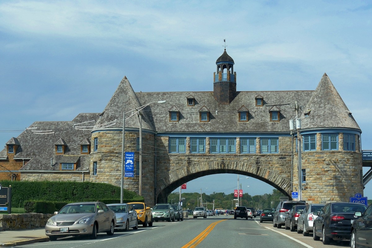 The Narragansett Towers over Ocean Drive