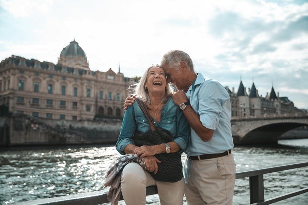 Senior Couple Enjoying a Sunset Cruise
