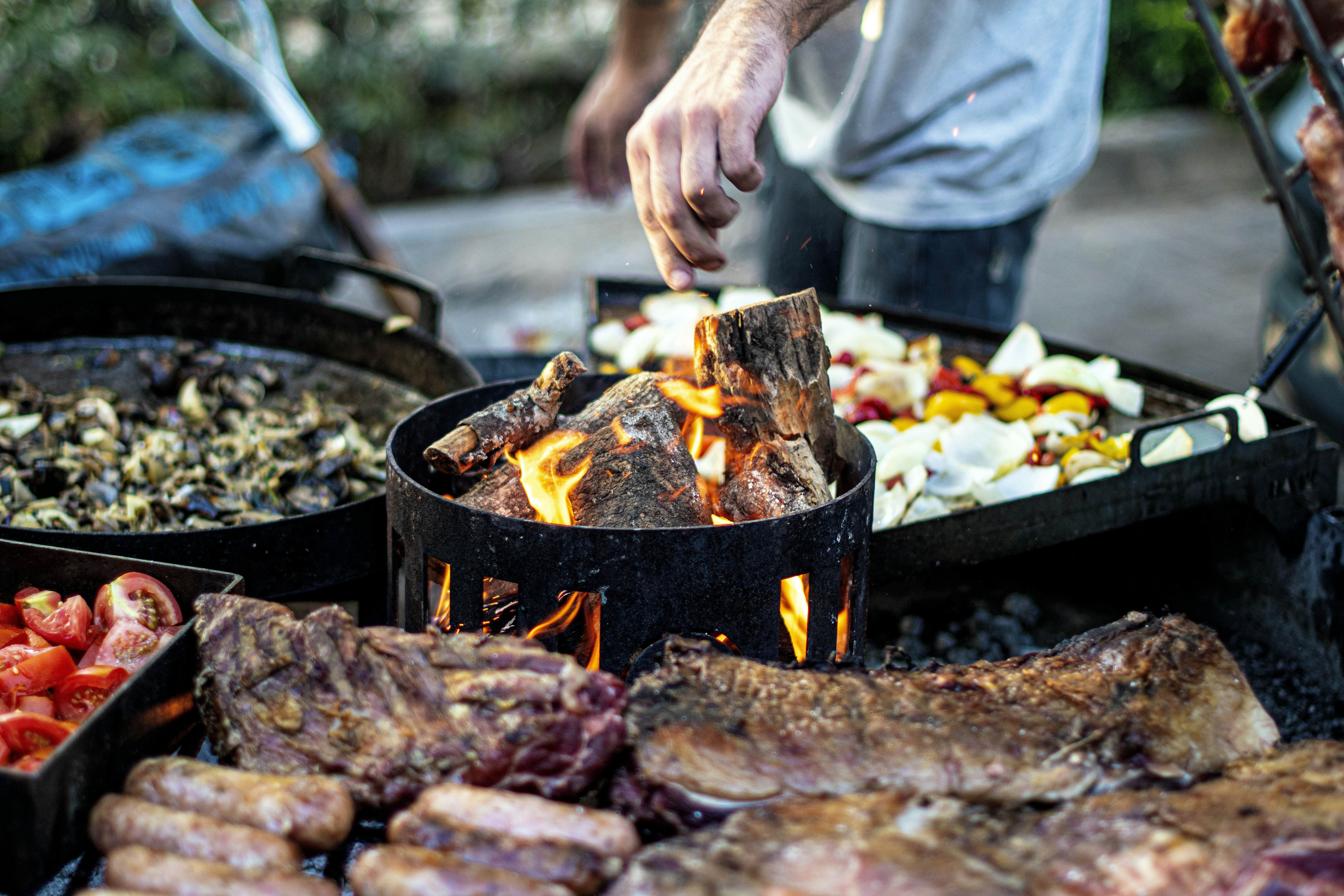 A meaty spread for an Argentinian asado (barbecue).