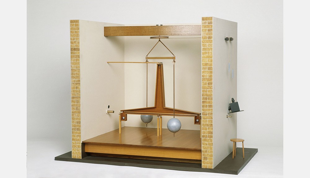 The English natural philosopher Henry Cavendish (1731-1810) built a torsion balance to measure the gravitational force between two large masses so that he could make the first calculation of the mass of the Earth