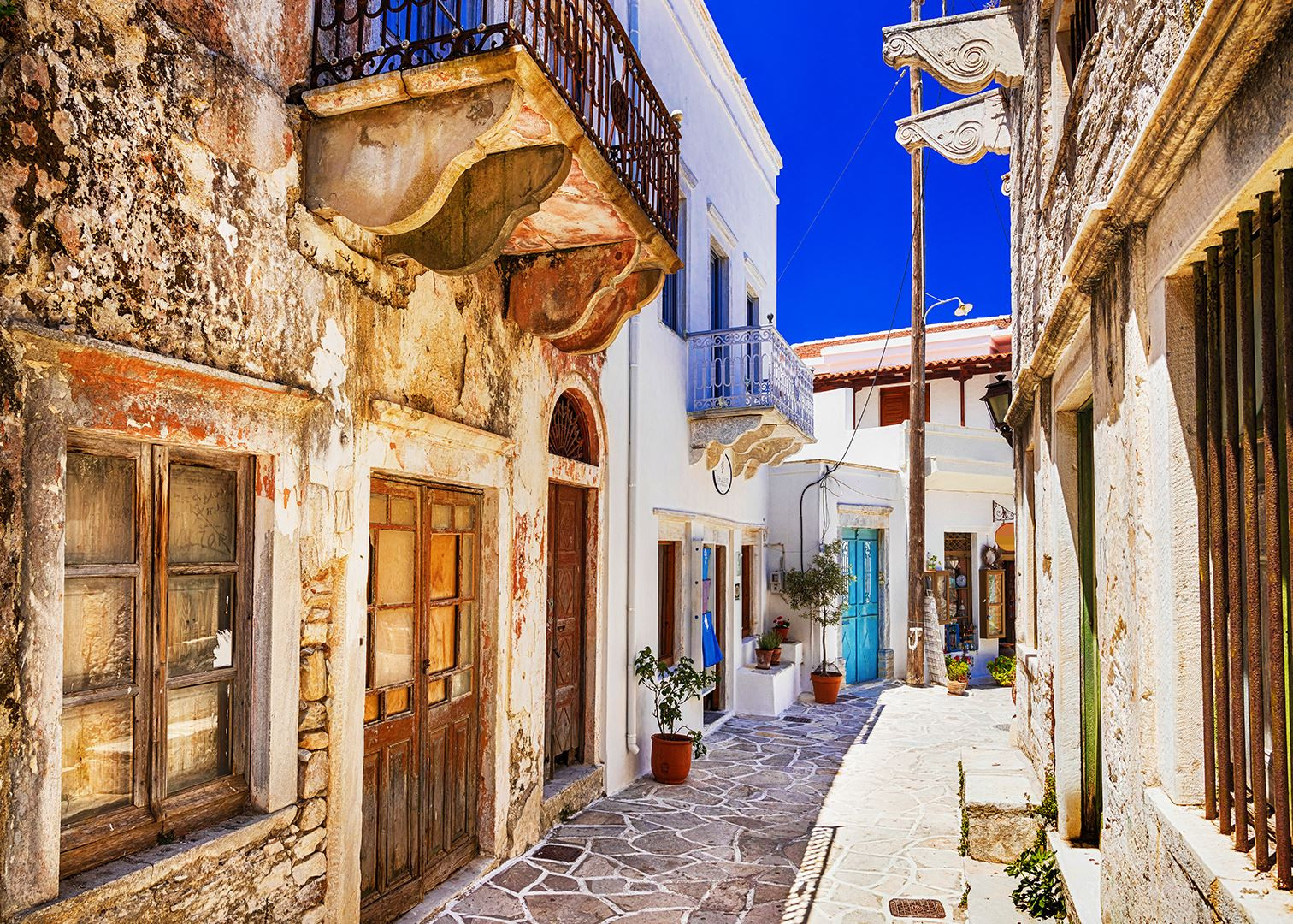 Halki in Naxos, showcasing the island's farming villages and lush landscape.