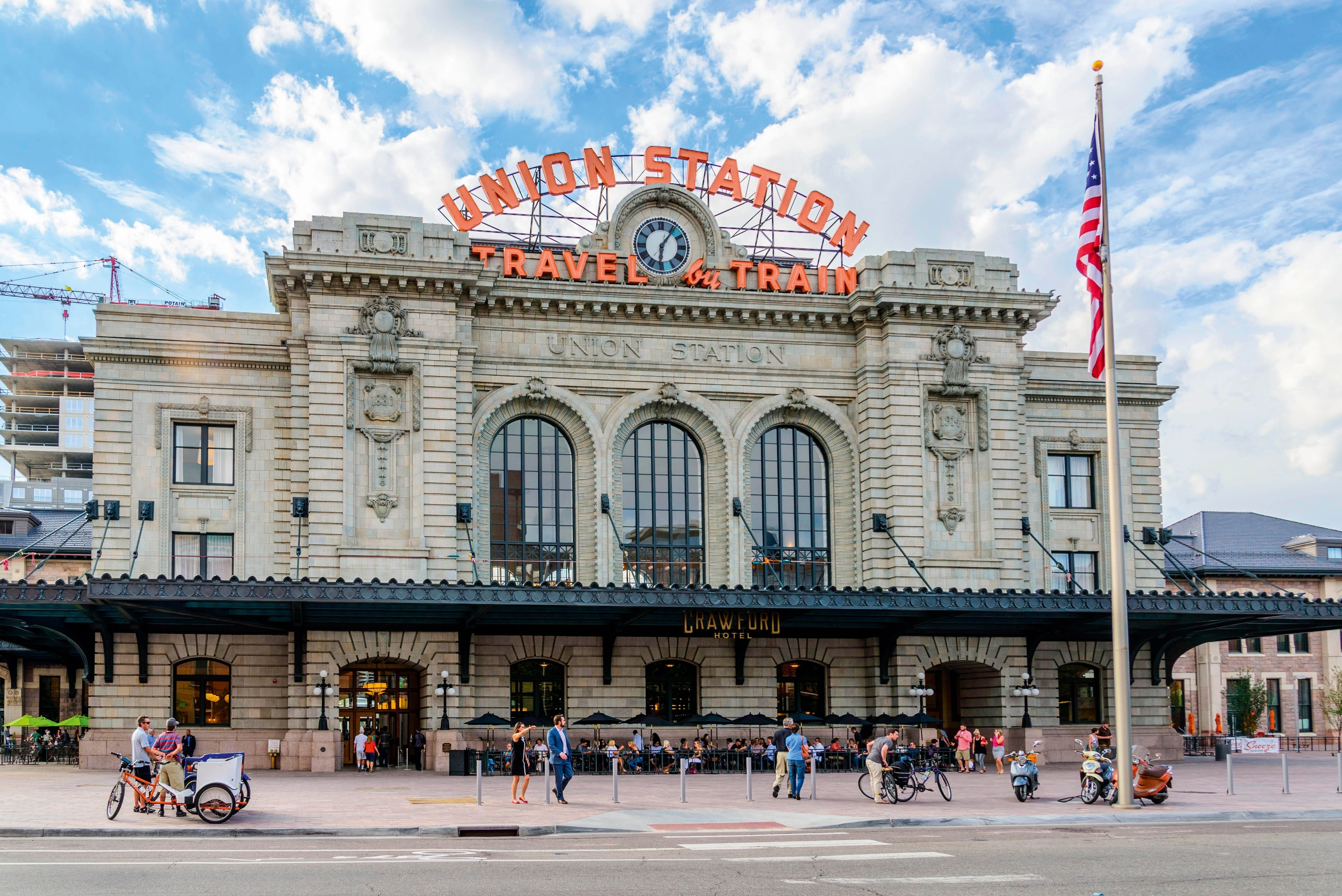 Union Station in downtown Denver, Colorado is an architectural beacon of its era.
