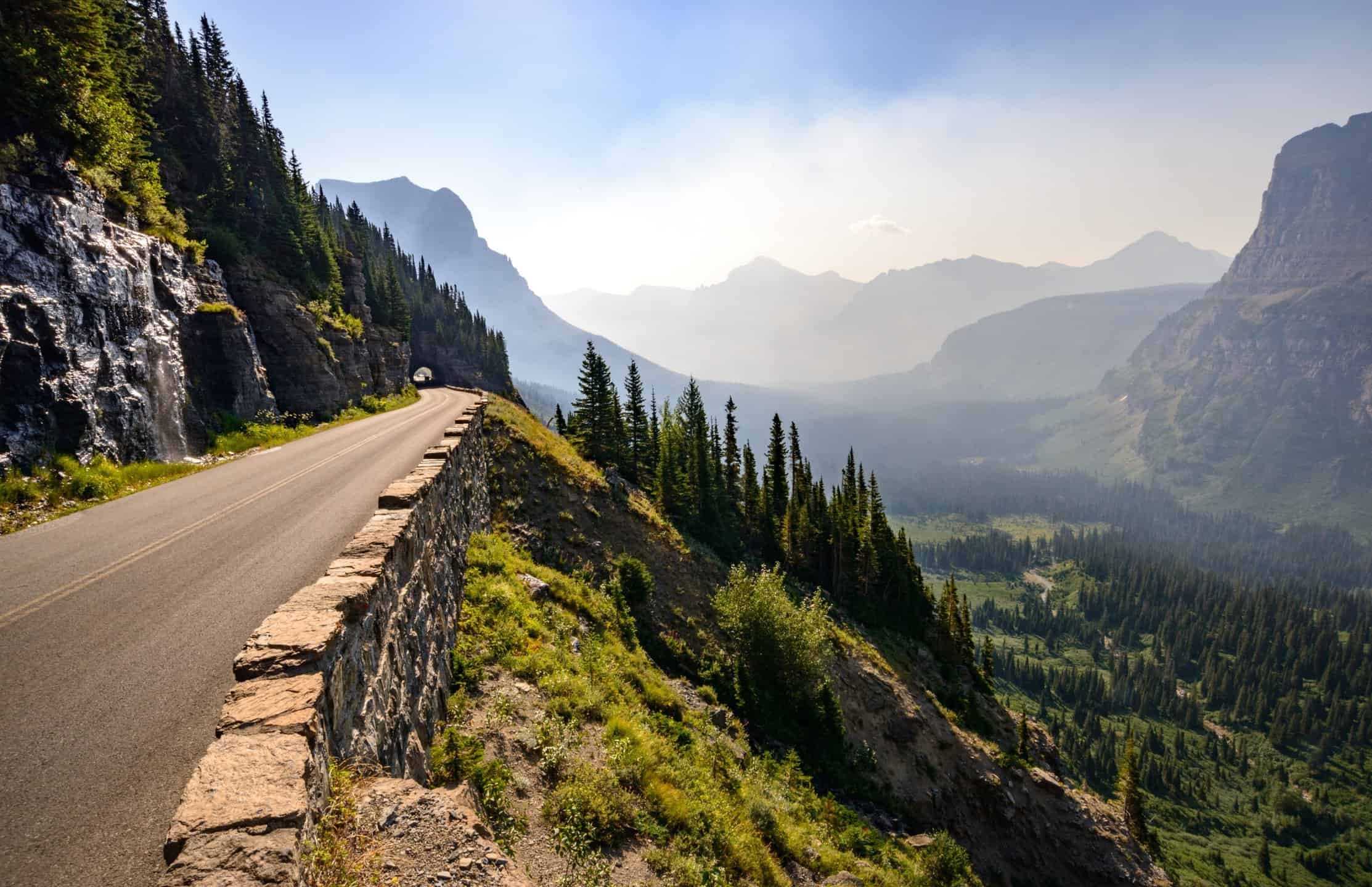 Tunnel Road Glacier National Park Montana Breathtaking Beauty