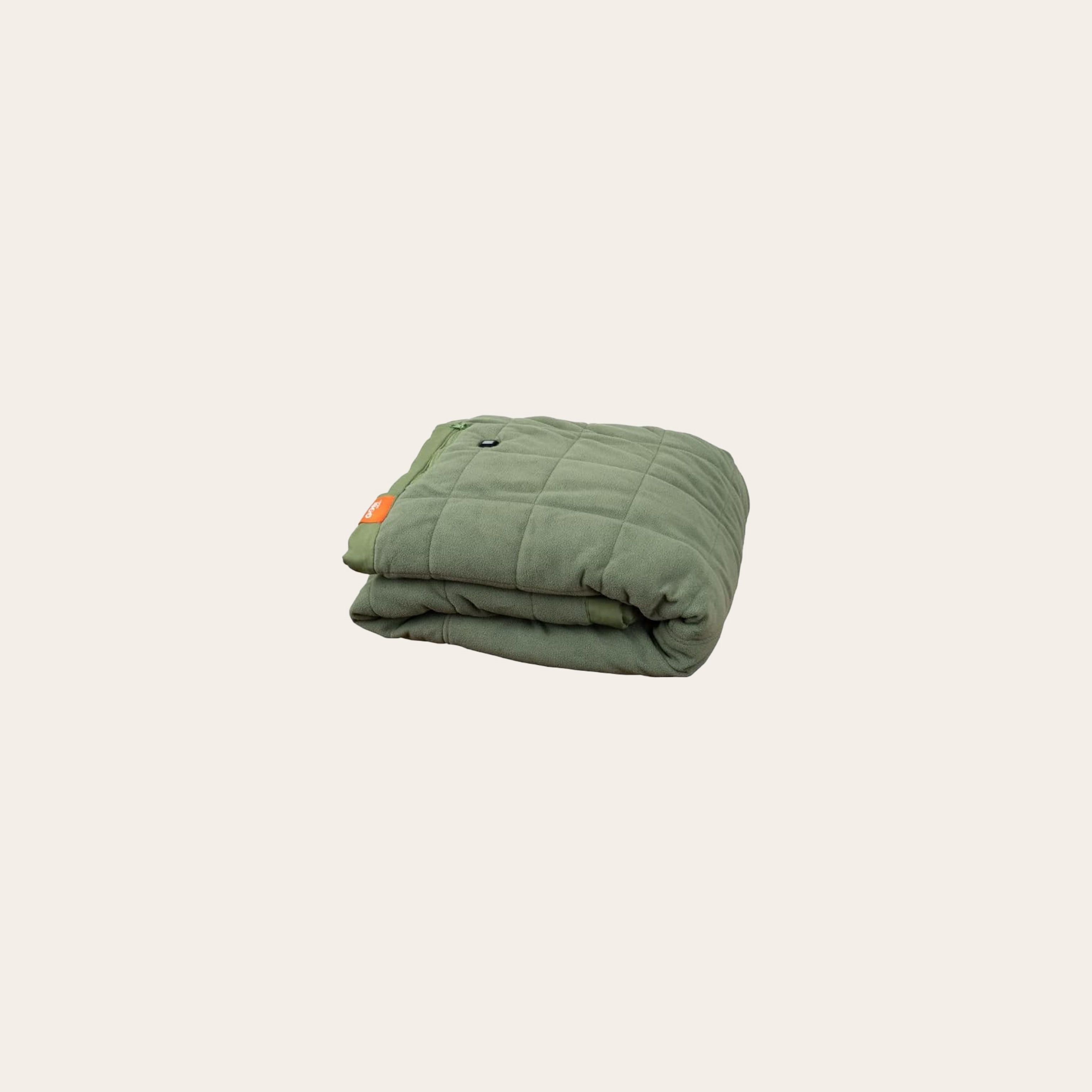 Gobi Heat Zen Portable Heated Blanket offers three heat settings and is powered by a rechargeable battery.