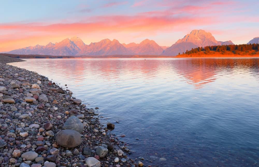 Grand Teton Mountain Range in Spring