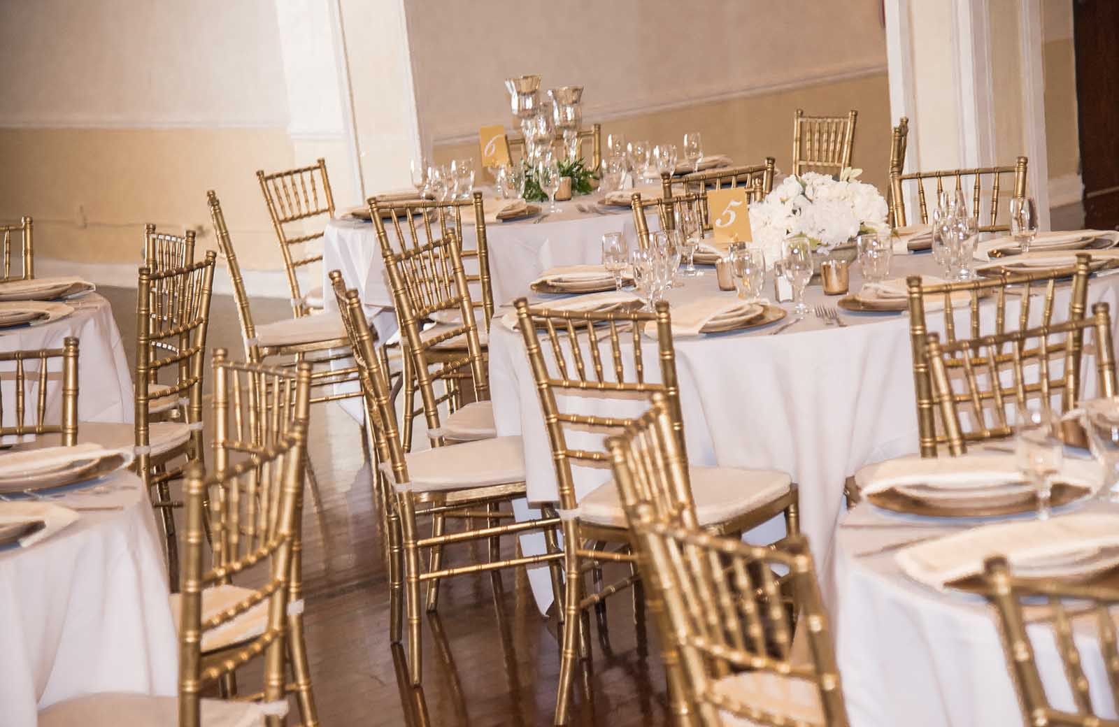 Chivari Chairs: The Lafayette Grande loves their Chivari Chairs.