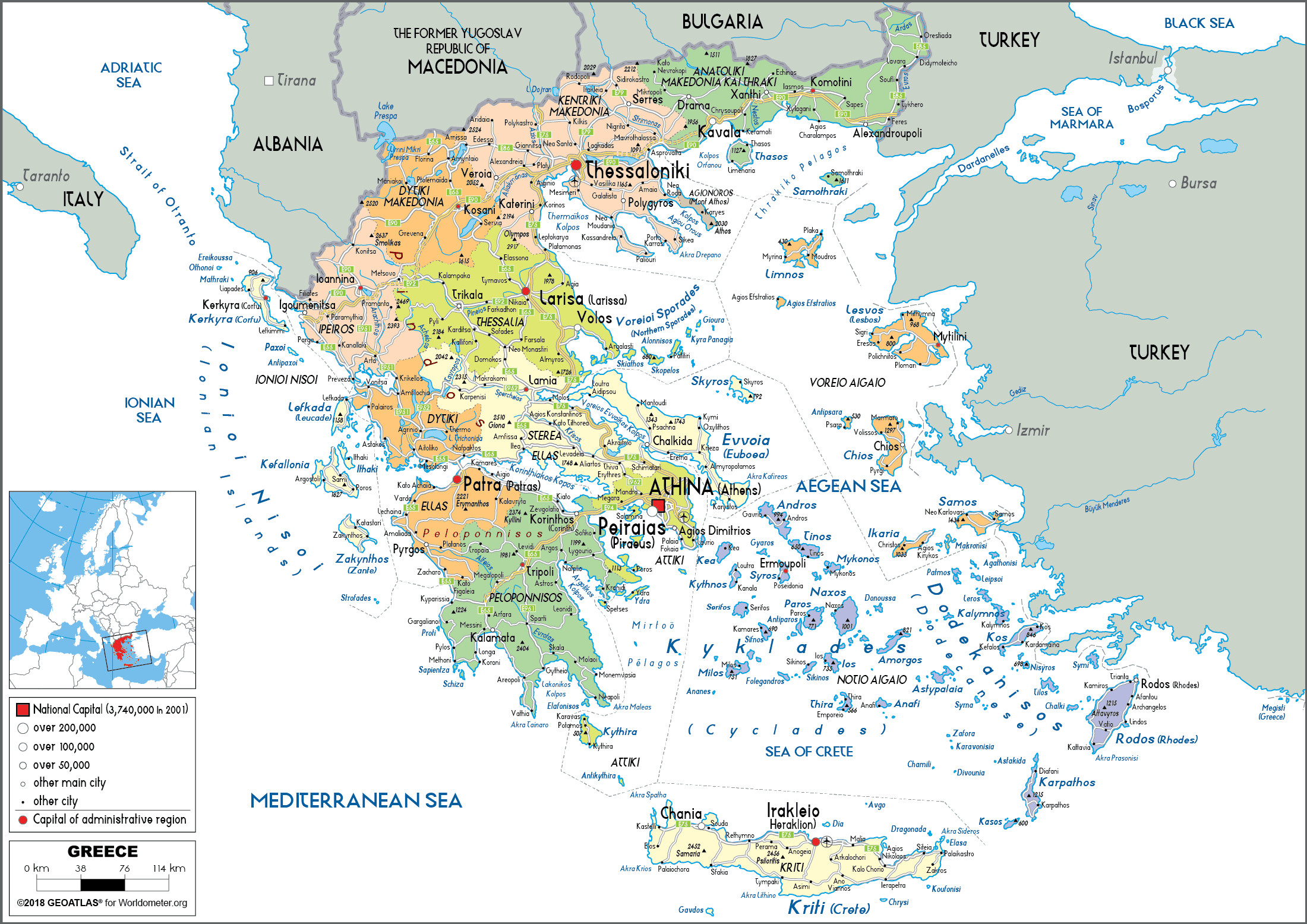 Map of Greece