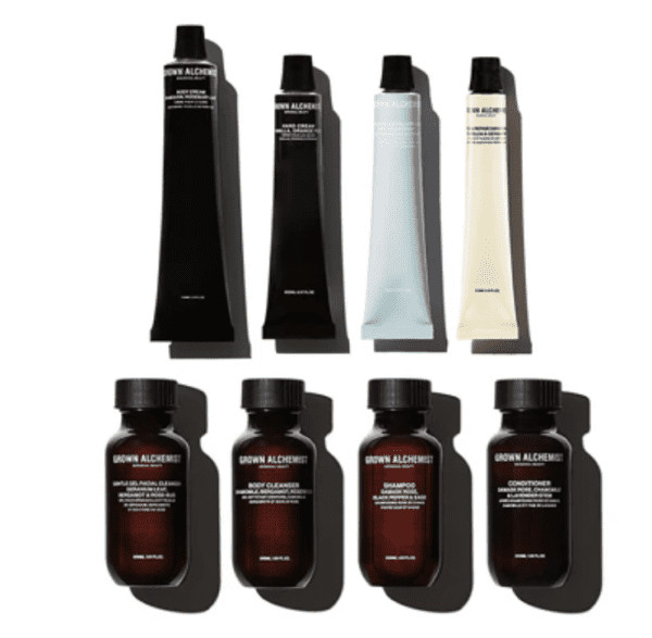 Grown Alchemist Travel Kit with great essential oil products