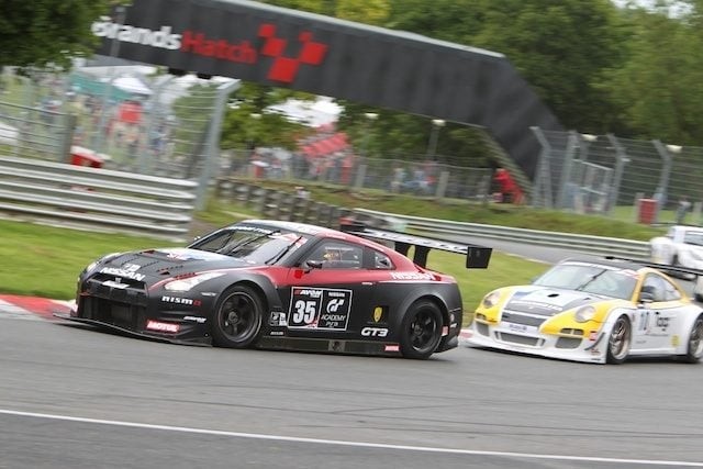 Jann racing at Brands Hatch in a GT3-spec Nissan GT-R